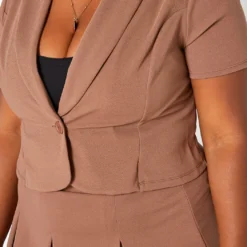 Plus Size Notch Collar Blazer Top 9 Plus Size Notch Collar Blazer Top -Radiant Drape Sales 2018683 136 4