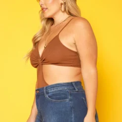 Plus Size Ribbed Cut Out Bodysuit 7 Plus Size Ribbed Cut Out Bodysuit -Radiant Drape Sales 2018695 106 3