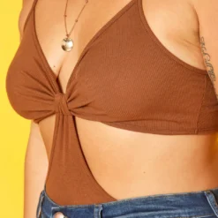 Plus Size Ribbed Cut Out Bodysuit 9 Plus Size Ribbed Cut Out Bodysuit -Radiant Drape Sales 2018695 106 5