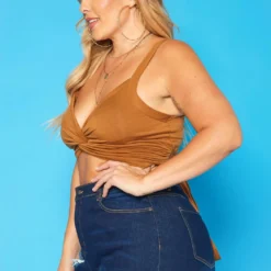 Plus Size Twist Hem Cami Crop Top 7 Plus Size Twist Hem Cami Crop Top -Radiant Drape Sales 2018764 190 2