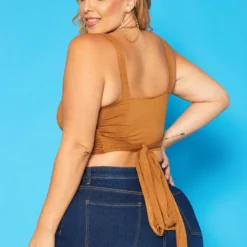 Plus Size Twist Hem Cami Crop Top 8 Plus Size Twist Hem Cami Crop Top -Radiant Drape Sales 2018764 190 3