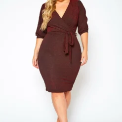 Plus Size Nude Shimmer Midi Dress
