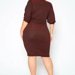 Plus Size Nude Shimmer Midi Dress -Radiant Drape Sales 2018812 001 3