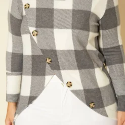 Plus Size Plaid Print Funnel Neck Sweater -Radiant Drape Sales 2018850 107 4