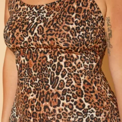 Plus Size Leopard Print Cami Midi Dress & Crop Top Set -Radiant Drape Sales 2018854 361 5