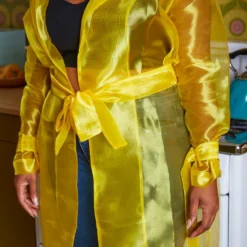 Plus Size Sheer Lined Trench Jacket -Radiant Drape Sales 2018866 105 4