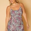Plus Size Leopard Print Cami Mini Dress