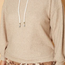 Plus Size Ribbed Knit Hooded Sweater -Radiant Drape Sales 2018897 118 4