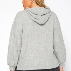 Plus Size Ribbed Knit Hooded Sweater -Radiant Drape Sales 2018897 261 3