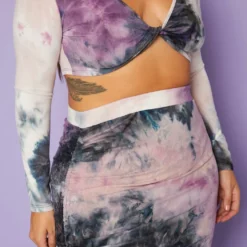 [Special Price] Plus Size Multi Print Crop Top & Skirt Set -Radiant Drape Sales 2018906 145 4