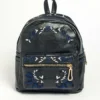 Rose Faux Leather Embroidered Mini Backpack