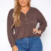 Plus Size Long Sleeve Peplum Top