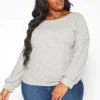 Plus Size Open Back Knit Sweater