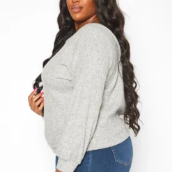 Plus Size Open Back Knit Sweater -Radiant Drape Sales 2019032 107 2