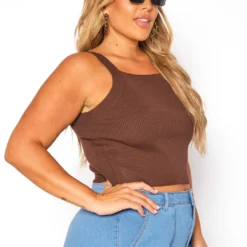 Plus Size Ribbed Knit Cami Top -Radiant Drape Sales 2019062 181 2