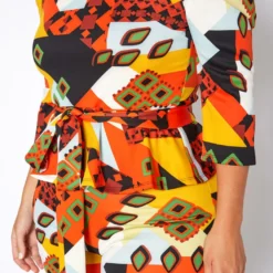 Plus Size Geometric Abstract Print Two Piece Set -Radiant Drape Sales 2019071 159 4
