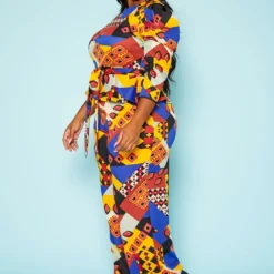 Plus Size Geometric Abstract Print Two Piece Set 8 Plus Size Geometric Abstract Print Two Piece Set -Radiant Drape Sales 2019071 188 2