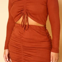 Plus Size Centered Drawstring Two Piece Set -Radiant Drape Sales 2019108 386 4