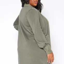Plus Size Casual Open Front Long Cardigan -Radiant Drape Sales 2019121 125 3