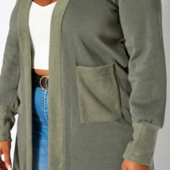 Plus Size Casual Open Front Long Cardigan -Radiant Drape Sales 2019121 125 4