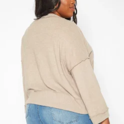 Plus Size Relaxed Fit V Neck Sweater -Radiant Drape Sales 2019124 118 3