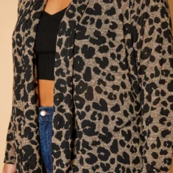 Plus Size Leopard Print Drape Front Cardigan 9 Plus Size Leopard Print Drape Front Cardigan -Radiant Drape Sales 2019128 118 4