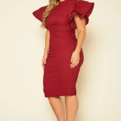Plus Size Angel Sleeve Midi Dress 7 Plus Size Angel Sleeve Midi Dress -Radiant Drape Sales 2019156 283 2