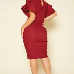 Plus Size Angel Sleeve Midi Dress 8 Plus Size Angel Sleeve Midi Dress -Radiant Drape Sales 2019156 283 3