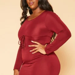 Plus Size Corset Effect Bodycon Mini Dress 7 Plus Size Corset Effect Bodycon Mini Dress -Radiant Drape Sales 2019180 283 1