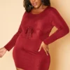 Plus Size Corset Effect Bodycon Mini Dress