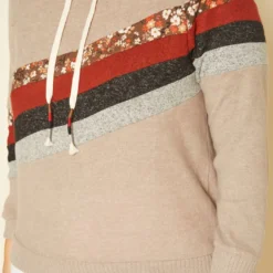 Plus Size Multi Striped Hooded Sweater -Radiant Drape Sales 2019182 138 4