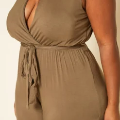 Plus Size Slit Hem Sleeveless Jumpsuit -Radiant Drape Sales 2019192 125 4