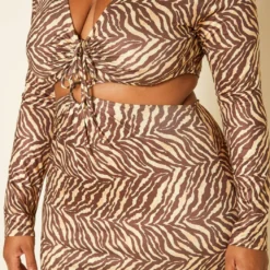 Plus Size Zebra Pattern Cut Out Mini Dress -Radiant Drape Sales 2019202 106 4