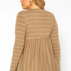 Plus Size Striped Print Flare Top -Radiant Drape Sales 2019204 125 3