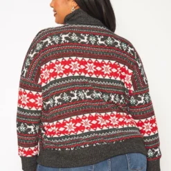 Plus Size Reindeer Print Turtleneck Sweater -Radiant Drape Sales 2019207 110 3