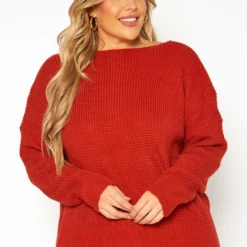 Plus Size Waffle Knit Zipper Hem Sweater