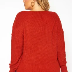 Plus Size Waffle Knit Zipper Hem Sweater -Radiant Drape Sales 2019212 120 3