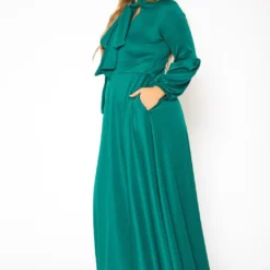Plus Size Bow Front Fit & Flare Maxi Dress 7 Plus Size Bow Front Fit & Flare Maxi Dress -Radiant Drape Sales 2019214 103 2