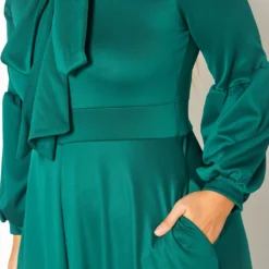 Plus Size Bow Front Fit & Flare Maxi Dress 9 Plus Size Bow Front Fit & Flare Maxi Dress -Radiant Drape Sales 2019214 103 4