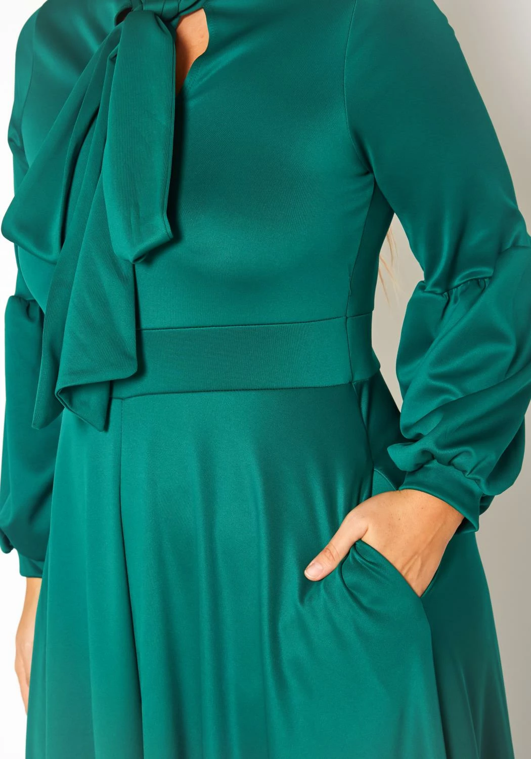 Plus Size Bow Front Fit & Flare Maxi Dress 5 Plus Size Bow Front Fit & Flare Maxi Dress - Image 5