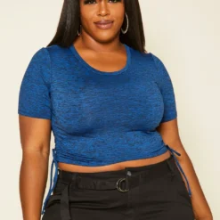 Plus Size Cross Lace Open Back Crop Top -Radiant Drape Sales 2019225 003 1