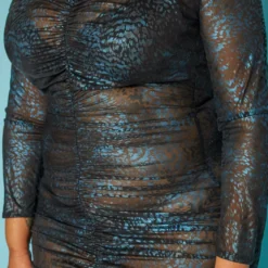 Plus Size Leopard Print Mesh Bodycon Dress 9 Plus Size Leopard Print Mesh Bodycon Dress -Radiant Drape Sales 2019252 158 4