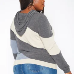 Plus Size Color Block Hooded Sweater -Radiant Drape Sales 2019264 128 3