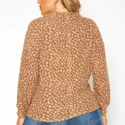Plus Size Dotted Print Wide Neck Sweater -Radiant Drape Sales 2019275 118 3