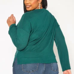 Plus Size Snakeskin Pocket Hem Long Sleeve Shirt -Radiant Drape Sales 2019278 161 3