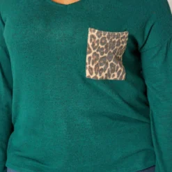 Plus Size Snakeskin Pocket Hem Long Sleeve Shirt -Radiant Drape Sales 2019278 161 4