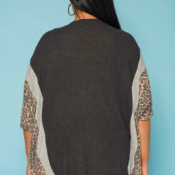 Plus Size Leopard Print Color Block Cardigan -Radiant Drape Sales 2019356 128 3