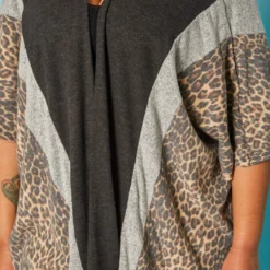 Plus Size Leopard Print Color Block Cardigan -Radiant Drape Sales 2019356 128 4