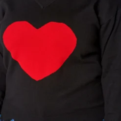 Plus Size Heart Graphic Print Distressed Sweater -Radiant Drape Sales 2019357 001 4