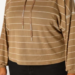 Plus Size Striped Hooded Sweater -Radiant Drape Sales 2019358 125 4
